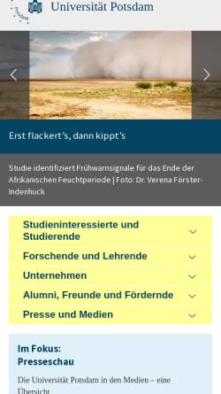 Vorschau der mobilen Webseite www.uni-potsdam.de, Glossar zur Phonetik