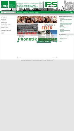Vorschau der mobilen Webseite www.phonetik.uni-muenchen.de, Institut für Phonetik und sprachliche Kommunikation