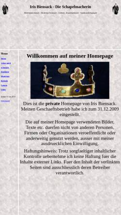 Vorschau der mobilen Webseite www.irisbiensack.de, Mittelalterschmuck - Schapel und mehr