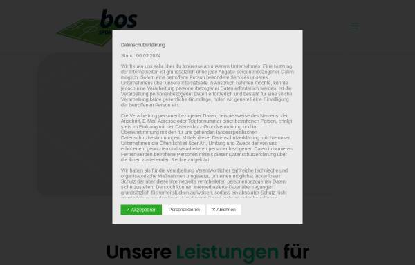 Vorschau von bos-sport.de, BOS Sport und Werbung