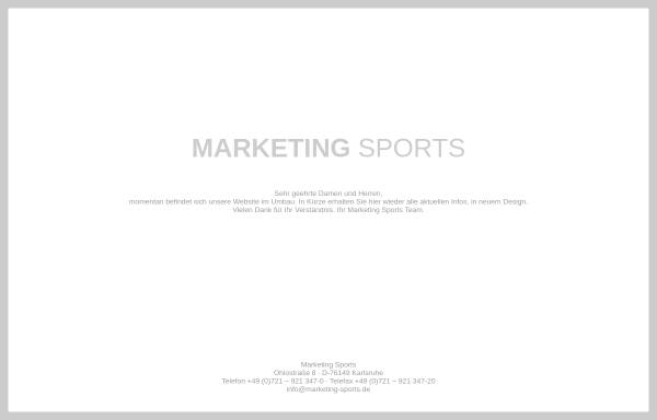 Vorschau von www.marketing-sports.de, Marketing Sports