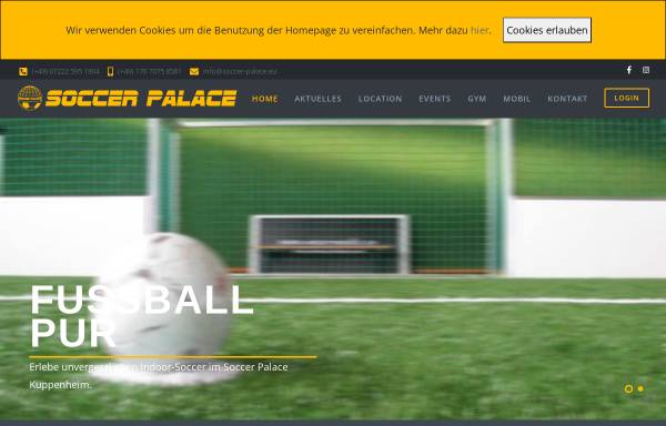 Vorschau von soccer-palace.eu, Soccer-Palace - mobiler Street-Soccer-Court Verleih