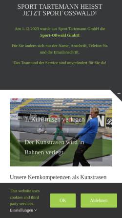 Vorschau der mobilen Webseite sport-osswald.de, Sport Oßwald GmbH