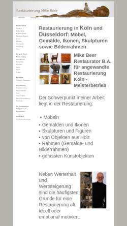 Vorschau der mobilen Webseite www.restaurierung-beer.de, Beer, Mike