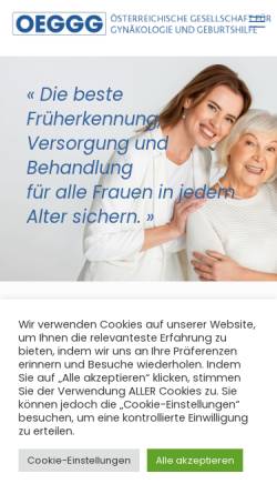 Vorschau der mobilen Webseite www.oeggg.at, OEGGG - Österreichische Gesellschaft für Gynäkologie und Geburtshilfe