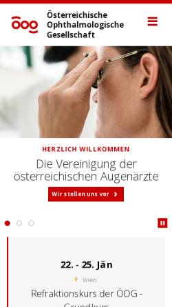 Vorschau der mobilen Webseite www.augen.at, Österreichische Ophthalmologische Gesellschaft