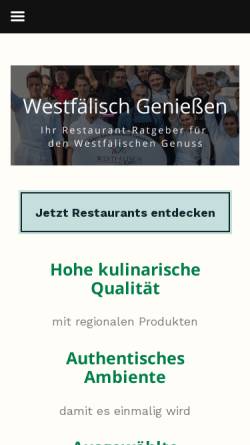 Vorschau der mobilen Webseite www.westfaelisch-geniessen.de, Verein Westfälische Küche e.V.