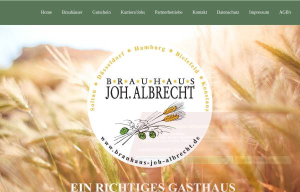 Vorschau von www.brauhaus-joh-albrecht.de, Joh. Albrecht Brauerei Beratung- und Beteiligung GmbH