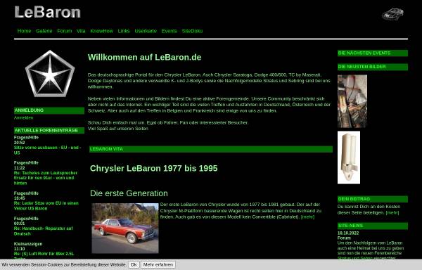 Vorschau von www.lebaron.de, LeBaron