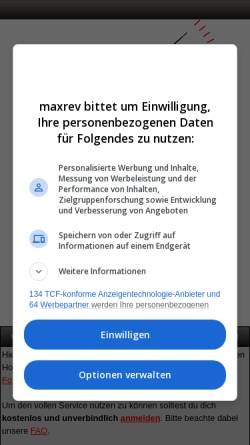 Vorschau der mobilen Webseite www.maxrev.de, MaXReV
