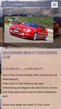 Vorschau der mobilen Webseite www.gtfour.ch, GT Four Switzerland