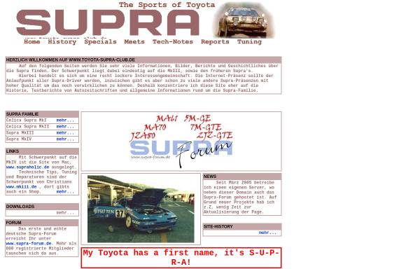 Vorschau von www.toyota-supra-club.de, Toyota Supra Community