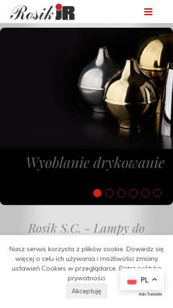 Vorschau der mobilen Webseite www.rosik.pl, Rosik - Kutschenlampen und Kutschenzubehör