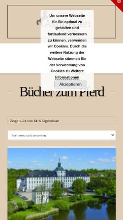 Vorschau der mobilen Webseite www.buecher-zum-pferd.de, Verlag Sandra Asmussen