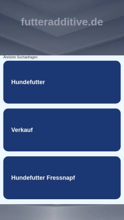Vorschau der mobilen Webseite www.futteradditive.de, Futteradditive C. Harken