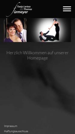 Vorschau der mobilen Webseite www.fuermeyer-beinhauer.de, Thomas Fürmeyer & Tanja Larissa Beinhauer - Motion in Harmony