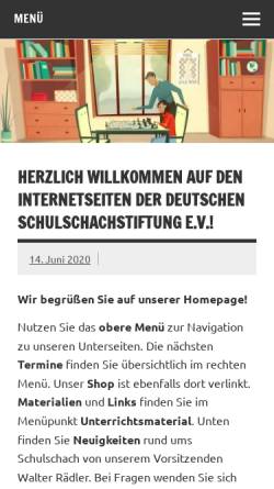 Vorschau der mobilen Webseite schulschachstiftung.schulschach-bayern.de, Deutsche Schulschachstiftung e.V.