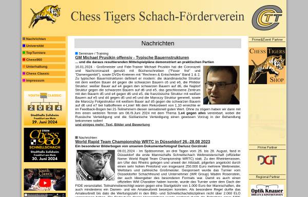 Vorschau von www.chesstigers.de, Frankfurt Chess Tigers Schach-Förderverein 1999 e.V.