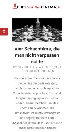 Vorschau der mobilen Webseite www.chess-in-the-cinema.de, Schach im Kino