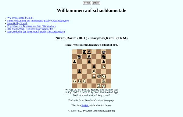 Vorschau von www.schachkomet.de, Schachkomet.de