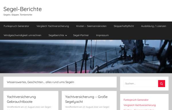 Vorschau von www.segel-berichte.de, Segelberichte