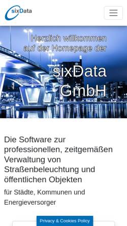 Vorschau der mobilen Webseite www.sixdata.de, SixData GmbH