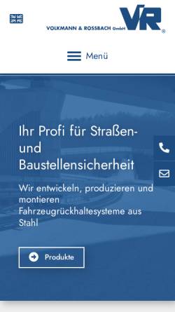 Vorschau der mobilen Webseite www.volkmann-rossbach.de, Volkmann & Rossbach GmbH & Co. KG