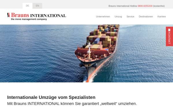 Vorschau von www.brauns-international.de, Brauns International