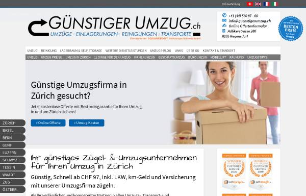 Vorschau von www.guenstigerumzug.ch, Günstiger Umzug GmbH