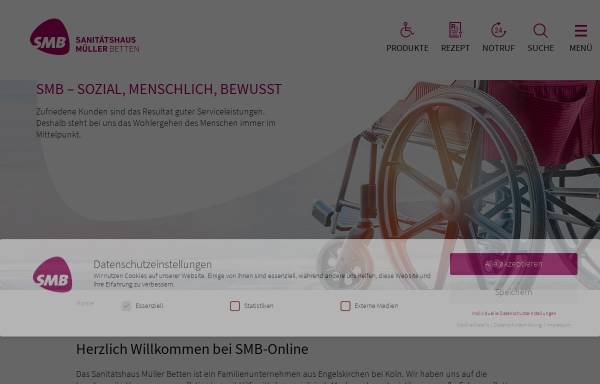 Vorschau von www.smb-online.de, Sanitätshaus Müller Betten GmbH & Co. KG