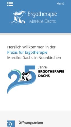 Vorschau der mobilen Webseite www.ergotherapie-dachs.de, Dachs, Mareike Ergotherapie