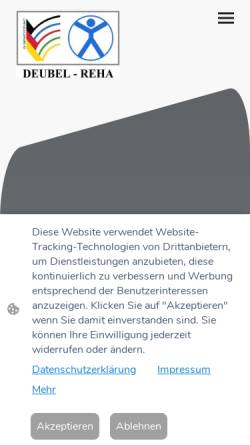 Vorschau der mobilen Webseite www.deubel-reha.de, Deubel Reha