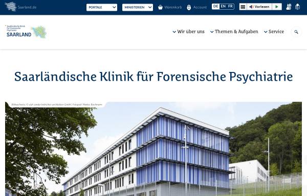 Vorschau von www.saarland.de, SKFP Saarländische Klinik für Forensische Psychiatrie