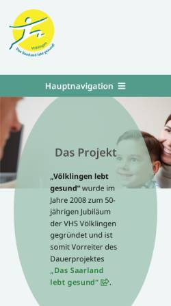Vorschau der mobilen Webseite www.voelklingen-lebt-gesund.de, Völklingen lebt gesund