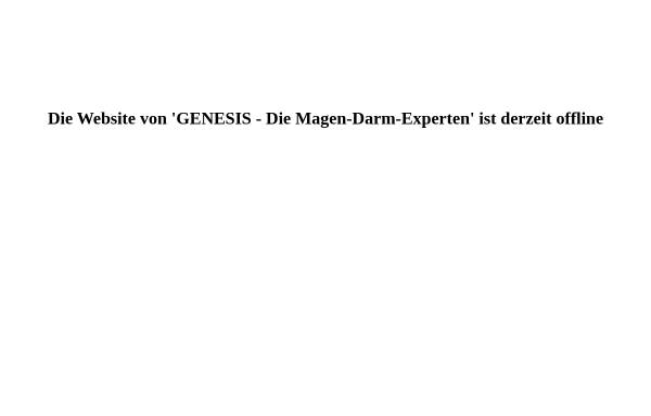 Vorschau von www.magen-darm-experten.de, GENESIS Gemeinschaft endoskopisch tätiger Internisten e.V.