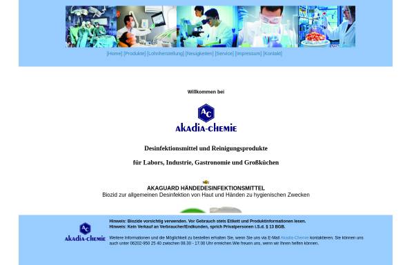 Vorschau von www.akadia.de, Akadia-Chemie