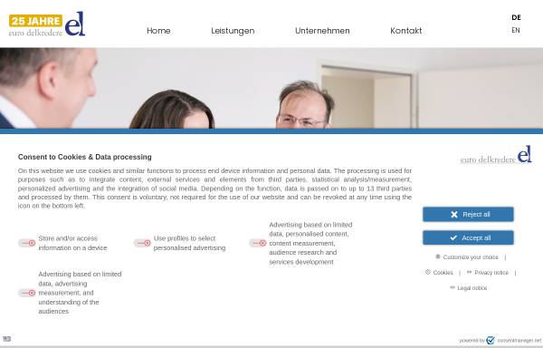 Vorschau von eurodelkredere.de, Euro Delkredere GmbH & Co. KG