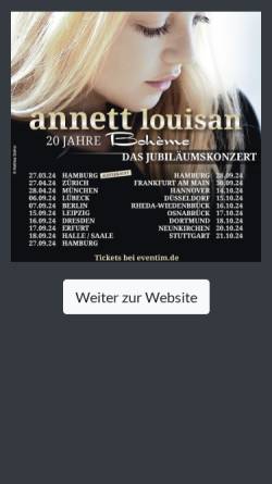 Vorschau der mobilen Webseite www.annettlouisan.de, Annett Louisan
