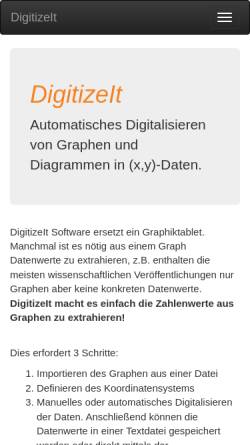 Vorschau der mobilen Webseite www.digitizeit.de, DigitizeIt