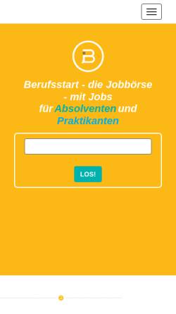 Vorschau der mobilen Webseite www.berufsstart.de, Berufsstart Aktuell