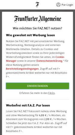 Vorschau der mobilen Webseite hochschulanzeiger.faz.net, Hochschulanzeiger.de