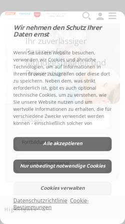 Vorschau der mobilen Webseite www.gaba-dent.de, Gaba GmbH
