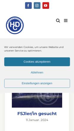 Vorschau der mobilen Webseite www.hc-delmenhorst.de, Hockey-Club an der Delme e.V.