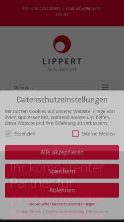 Vorschau der mobilen Webseite www.lippert-edv.de, Lippert EDV-Service GmbH