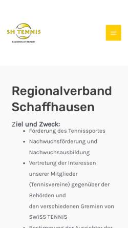 Vorschau der mobilen Webseite www.shtennis.ch, Tennis-Vereinigung Schaffhausen