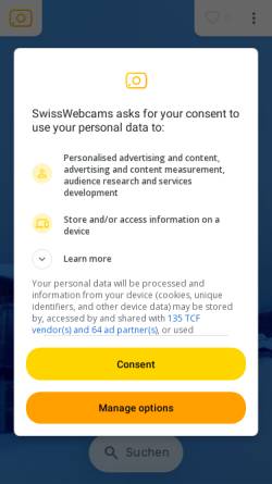 Vorschau der mobilen Webseite www.swisswebcams.ch, SwissLiveCams, das Internetportal für Webcams in der Schweiz