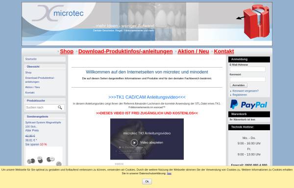 Vorschau von www.microtec-dental.de, Microtec