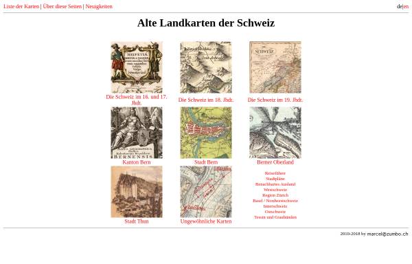 Vorschau von www.zumbo.ch, Alte Landkarten der Schweiz