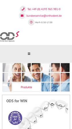 Vorschau der mobilen Webseite www.euro-ortho.de, ODS GmbH - Orthodent Specials