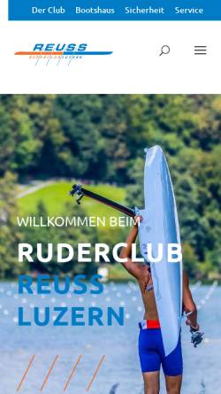 Vorschau der mobilen Webseite www.rc-reuss.ch, Ruder-Club Reuss Luzern